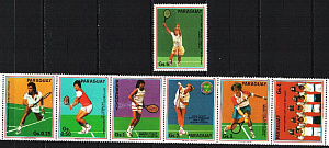 Парагвай, 1986, Теннис, Спорт, 7 марок